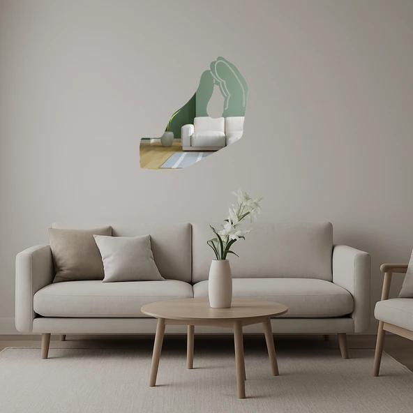 Sıkıştırılmış Parmaklar Dekoratif Aynalı Tablo ürün görseli