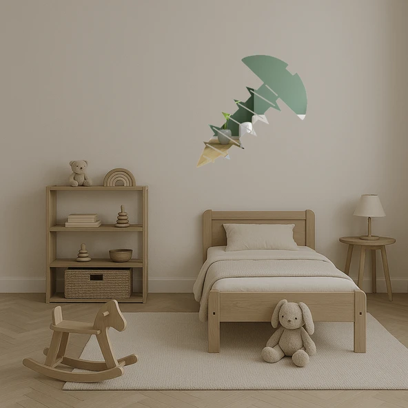 Endüstriyel  Vida Tasarımlı Dekoratif Duvar Aynalı Tablosu - Resim 4