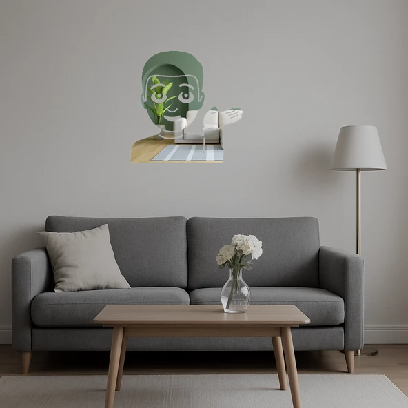 Nasıl Yardımcı Olabilirim Adam  Aynalı Tablo - Resim 2