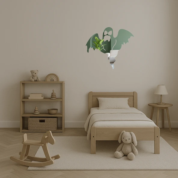 Hayalet Desenli Eğlenceli Dekoratif Aynalı Tablo - Resim 4