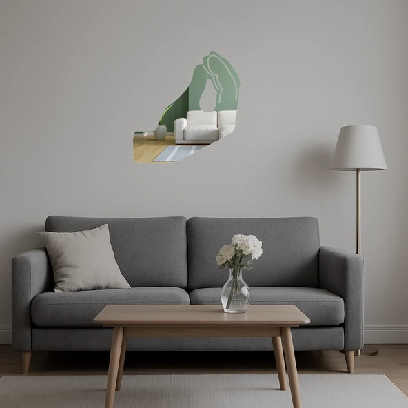 Sıkıştırılmış Parmaklar Dekoratif Aynalı Tablo - Resim 5