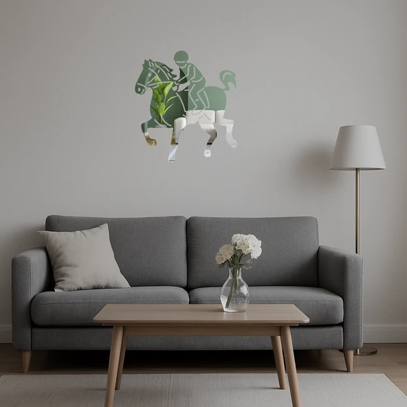 At Yarışı Emoji Dekoratif Aynalı Tablo - Resim 5