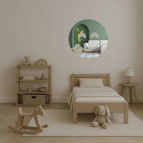 Yemek Zevki Emojisi  Dekoratif Aynalı Tablo - Resim 4