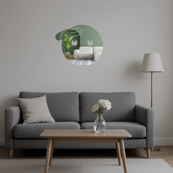 Selamlayan Surat Emoji Dekoratif Aynalı Tablo - Resim 5