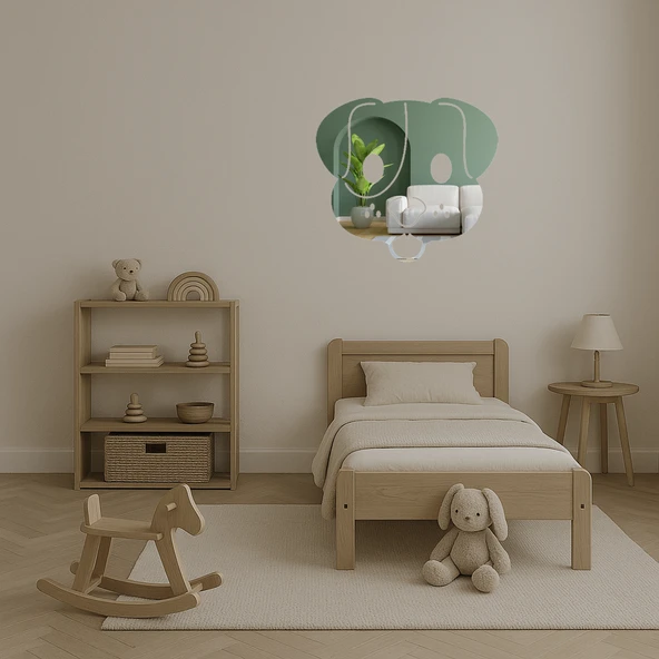 Köpek Yüzü Emoji Dekoratif Aynalı Tablo - Resim 4