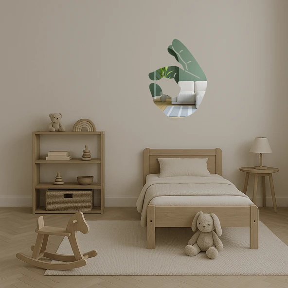 Tamam İşareti  Dekoratif Aynalı Tablo - Resim 3