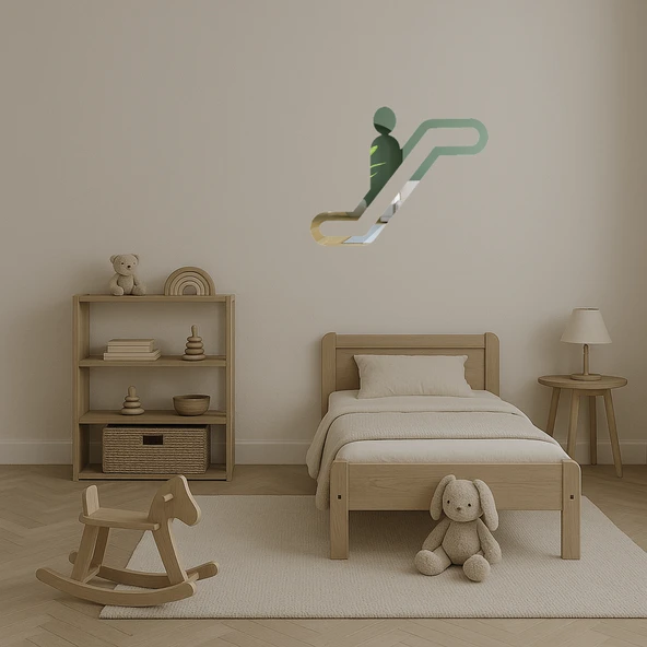 Minimalist Asansör İkonu Aynalı Tablo - Resim 4