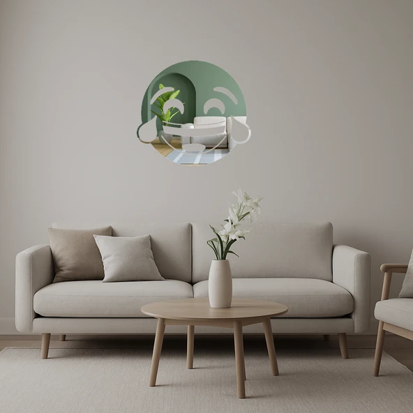 Gözyaşlarıyla Gülen Emoji  Dekoratif Aynalı Tablo ürün görseli