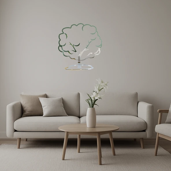 Ağaç Silueti  Dekoratif Aynalı Tablo ürün görseli