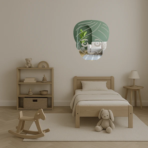 Sarıklı Emoji Adam Dekoratif Aynalı Tablo - Resim 3