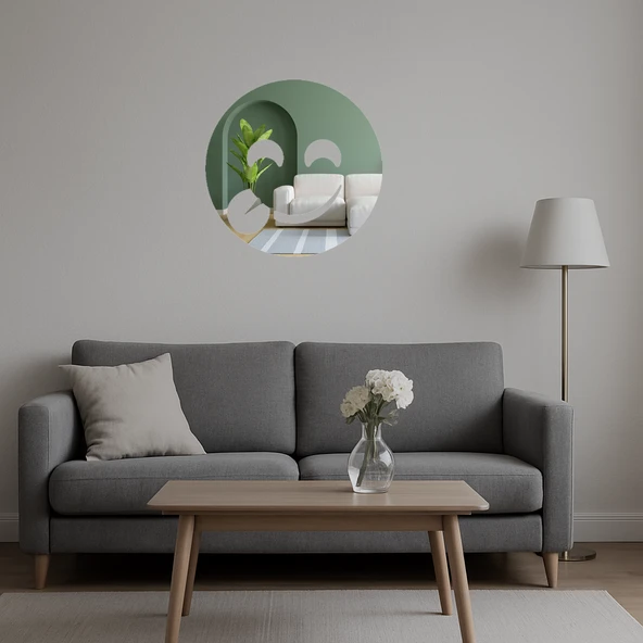 Yemek Zevki Emojisi  Dekoratif Aynalı Tablo - Resim 5