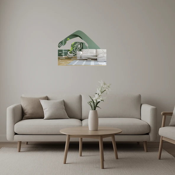 Yüzen Emoji Dekoratif Aynalı Tablo ürün görseli