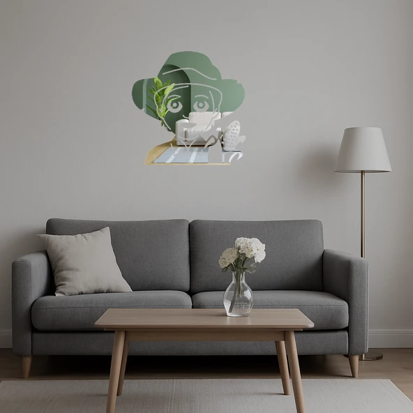 Çiftçi Kadın Dekoratif Aynalı Tablo - Resim 4