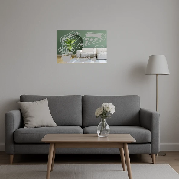 Lezzetli Fast Food Temalı  Aynalı Tablo - Resim 5