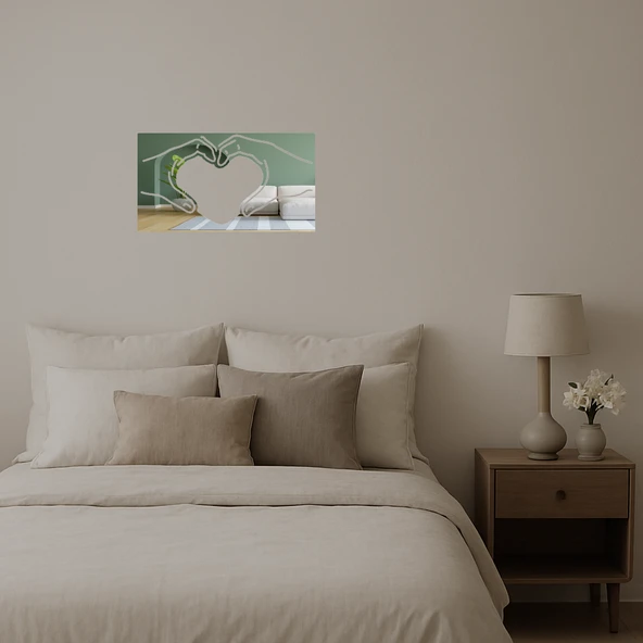 El Kalp Aşk Dekoratif Aynalı Tablo - Resim 3