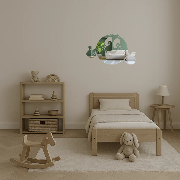 Gülümseyen Yüz Emoji  Dekoratif Aynalı Tablo - Resim 4