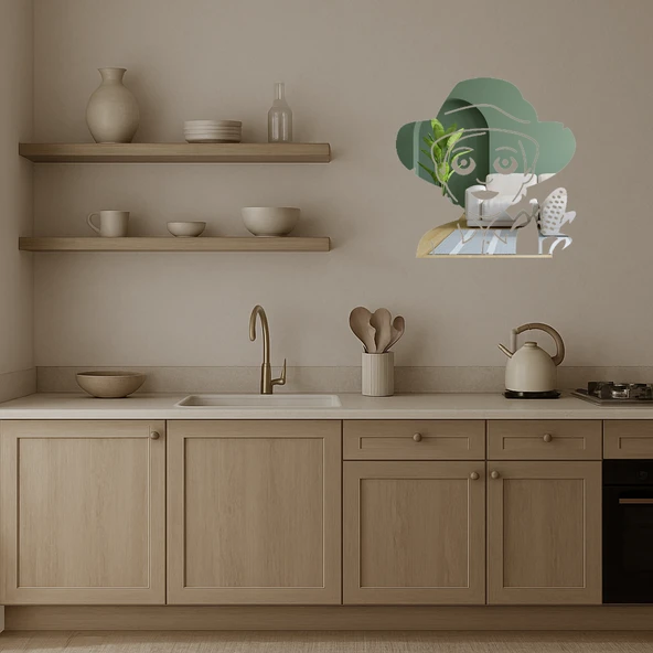 Çiftçi Kadın Dekoratif Aynalı Tablo - Resim 2