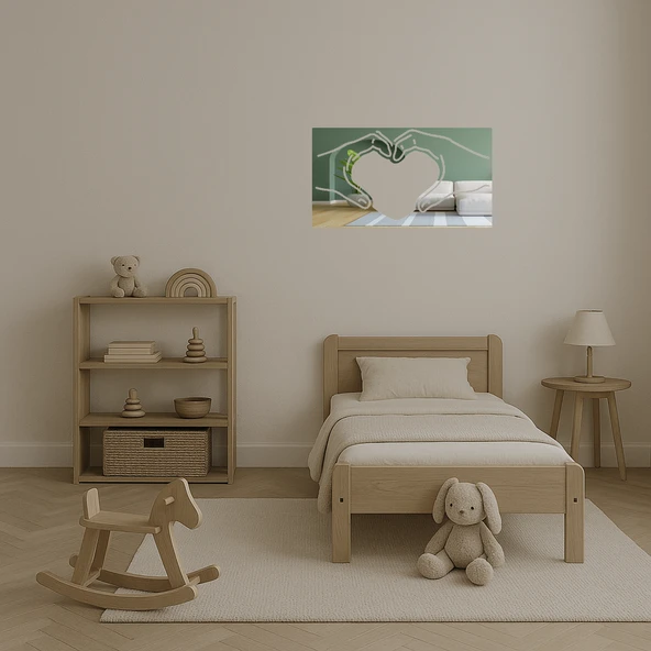 El Kalp Aşk Dekoratif Aynalı Tablo - Resim 4