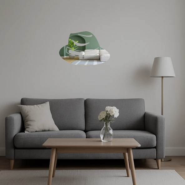 Kırmızı Şapka  Dekoratif Duvar Aynalı Tablosu - Resim 5