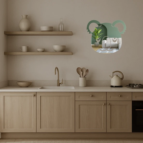 Koala Yüzü  Aynalı Tablo - Resim 3