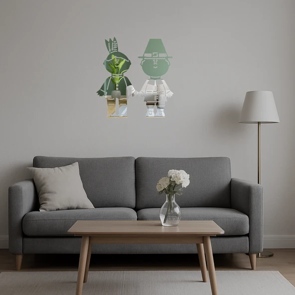 Şükran Günü Temalı Dekoratif  Aynalı Tablo - Resim 5