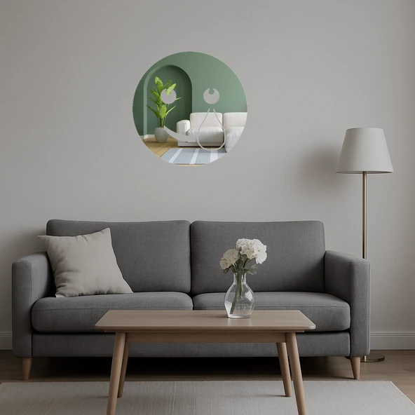 Mutlu Gözyaşı Yüz İfade Aynalı Tablosu -  3mm Dekor - Resim 5