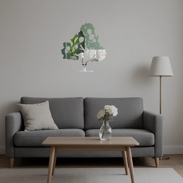 Mango Ağacı Desenli Dekoratif Aynalı Tablo - Resim 4