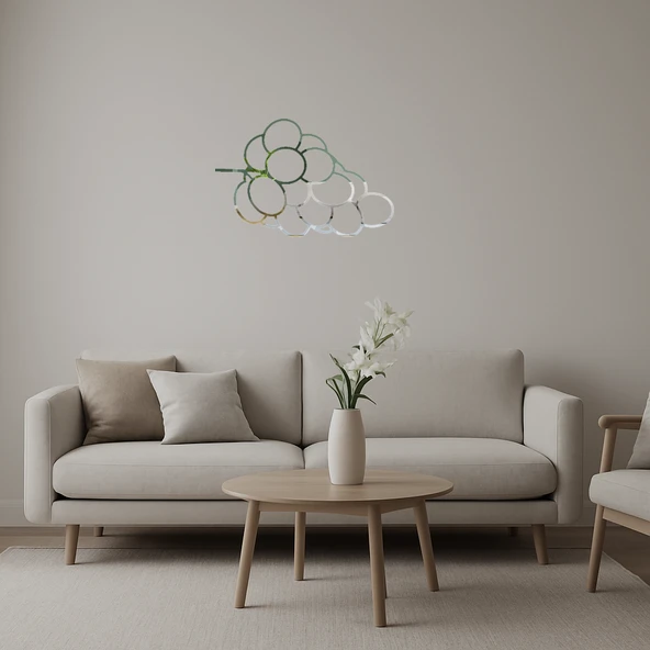 Üzüm Salkımı Tasarımlı Dekoratif Aynalı Tablo ürün görseli