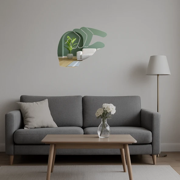 Çimdikleyen El Dekoratif Aynalı Tablo - Resim 2