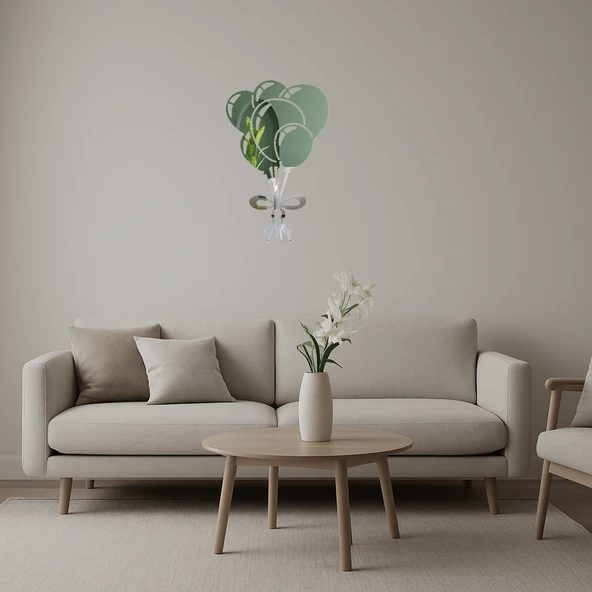 Renkli Balon Kutlaması  Dekoratif Aynalı Tablo ürün görseli