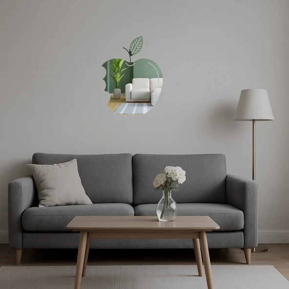 Elma Figürlü Dekoratif Aynalı Tablo - Resim 5