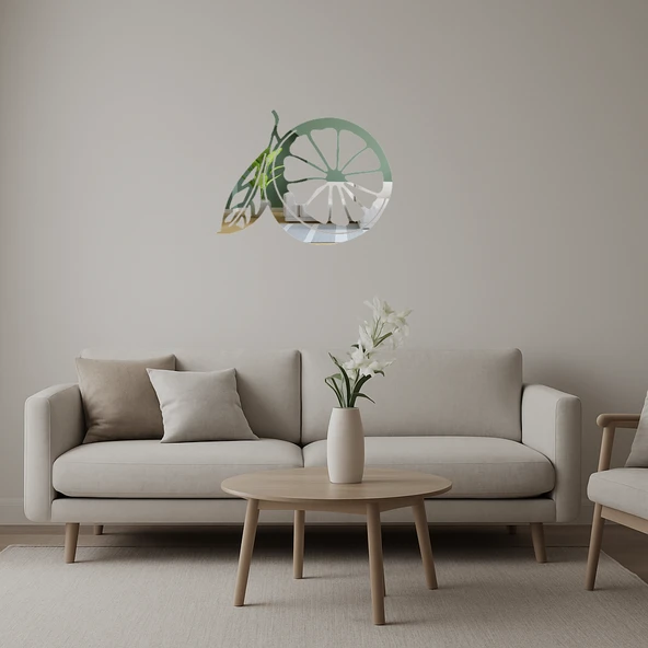 Portakal Desenli Modern Dekoratif Aynalı Tablo ürün görseli