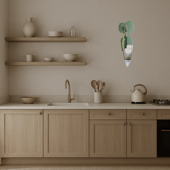 Havuç Tasarımlı Dekoratif Aynalı Tablo - Resim 2