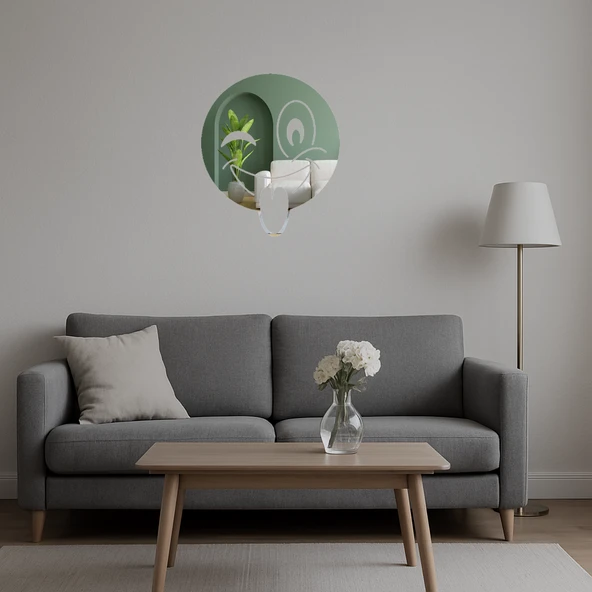 Dil Çıkaran Göz Kırpan Emoji  Dekoratif Aynalı Tablo - Resim 4