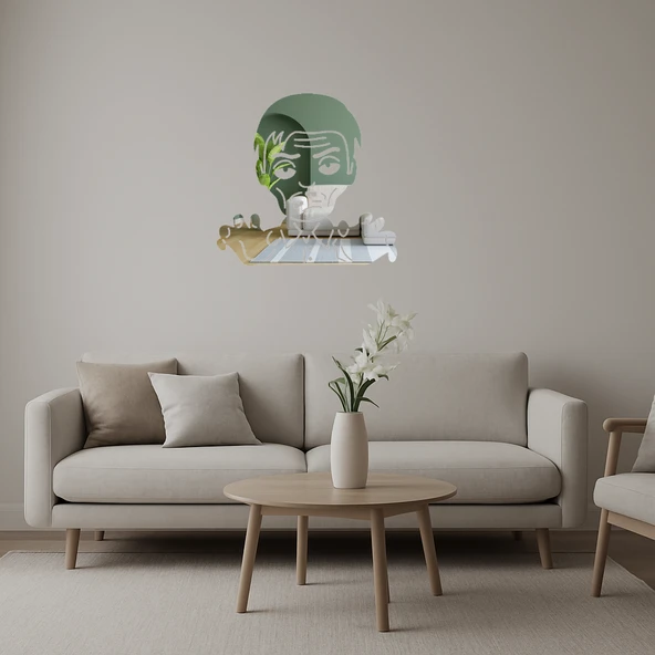 Zombi Adam Emoji Dekoratif Aynalı Tablo ürün görseli