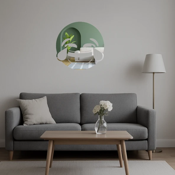 Gözyaşlarıyla Gülen Emoji Dekoratif Aynalı Tablo - Resim 5