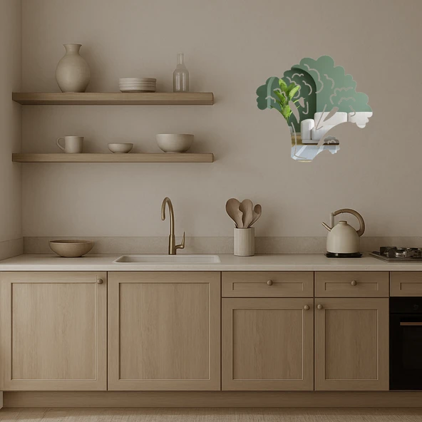 Modern Patlıcan Dekoratif Aynalı Tablo - Resim 3