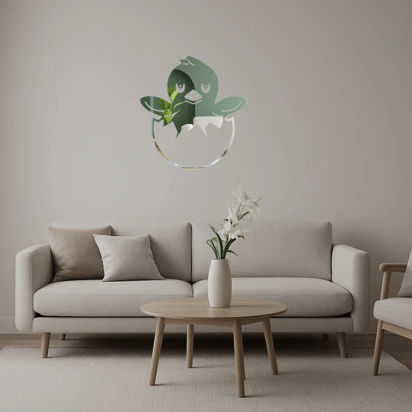 Civciv Çıkışı Temalı Dekoratif Aynalı Tablo ürün görseli