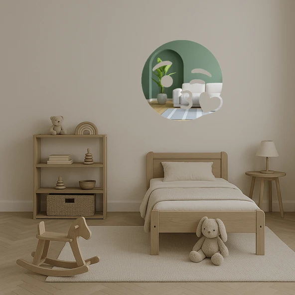 Öpücük Gönderen Yüz İfadeli Dekoratif Aynalı Tablo - Resim 2