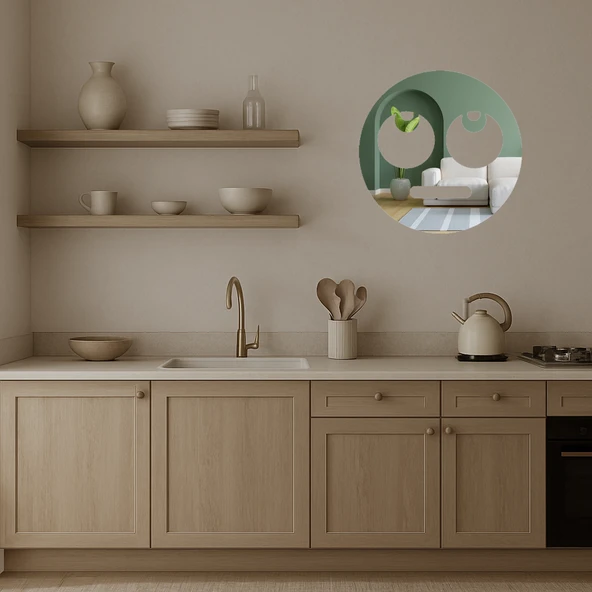 Göz Deviren Emoji Dekoratif Aynalı Tablo - Resim 3