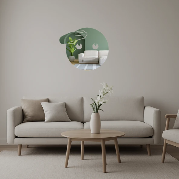 Selamlayan Surat Emoji Dekoratif Aynalı Tablo ürün görseli