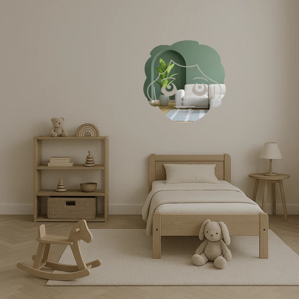 Çocuk İkonu İç Mekan Dekoratif Aynalı Tablo - Resim 4