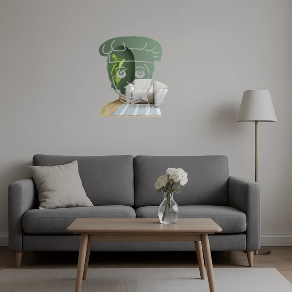 Horoz Kadın İç Mekan Dekoratif Aynalı Tablo - Resim 5