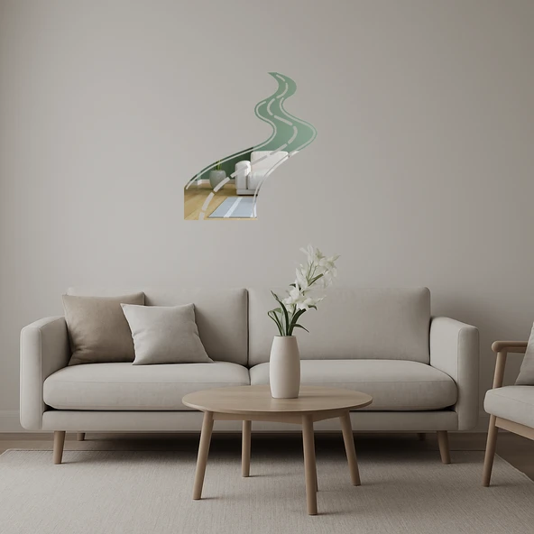 Dalgalı Yol  Sanat Aynalı Tablosu ürün görseli