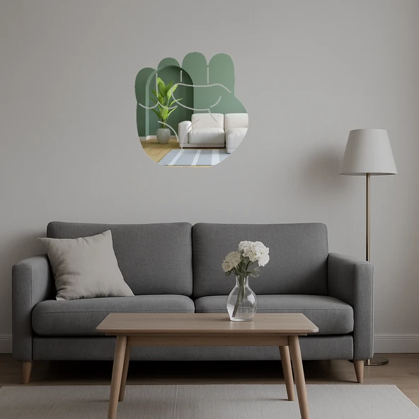 Yükselen Yumruk Motivasyonel Duvar Aynalı Tablosu - Resim 5