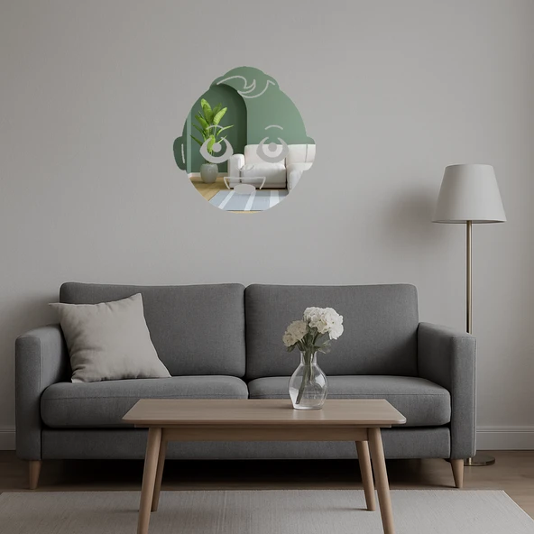 Bebek Yüzü İç Mekan Dekoratif Aynalı Tablo - Resim 5