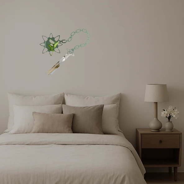 Dekoratif Ortaçağ Morgenstern Aynalı Tablo - Resim 2