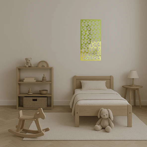 Abstract ve Floral Dekoratif Altın Aynalı Tablo - Resim 4