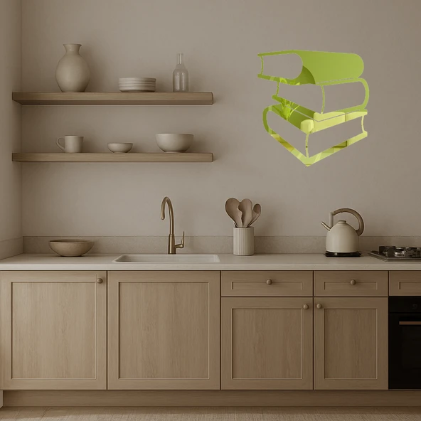 Özgür Kitaplar  Dekoratif Altın Aynalı Tablo - Resim 3