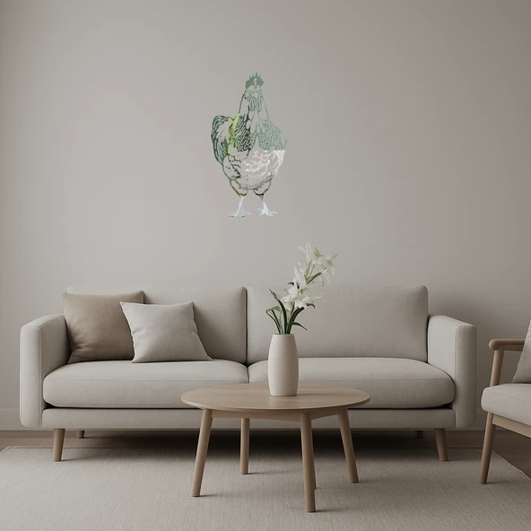 Sevimli Tavuk Tasarımlı  Aynalı Tablo ürün görseli